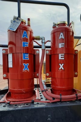 dual agent fire suppression system tanks