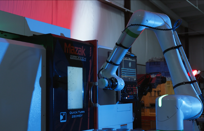 Quality Assurance co-bot machining AFEX Fire Suppression parts